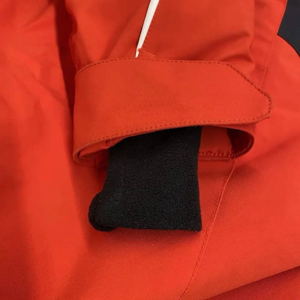 Obermeyer Ski Jacket Boys M 10-12 Red Black RECCO Snowboard Winter Hooded Bright